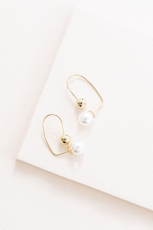 Pearl Hoop Earrings